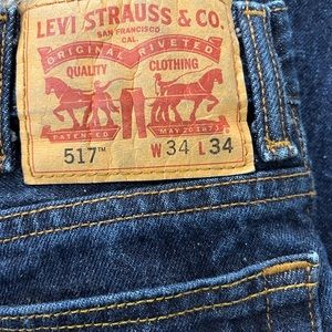 COPY - Mens Levi 517, NWOT, size 34x34 dark wash